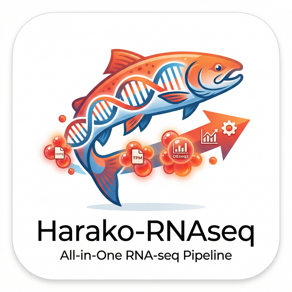 Harako-RNAseq salmon and RNA logo